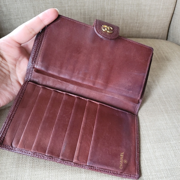 Authentic CHANEL vintage Caviar leather long wallet 4970715 (E05) - Picture 12 of 17